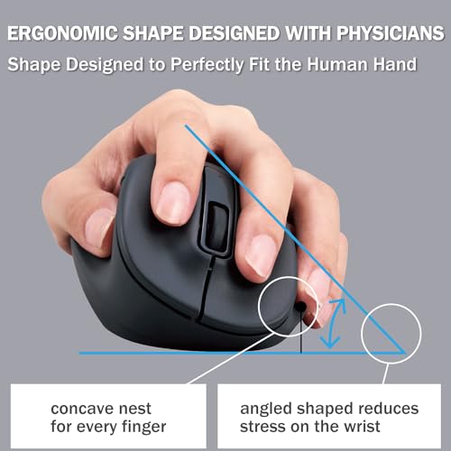 ELECOM Wireless Ergonomic Shape Mouse, 2.4GHz with Mini USB Receiver, Silent Click, Right Hand 2000DPI, 5 Buttons, Optocal Sensor, Compatible with PC, Mac, Laptop, EX-G, Lsize Black (M-XGL30DBSKBK) - Image 3