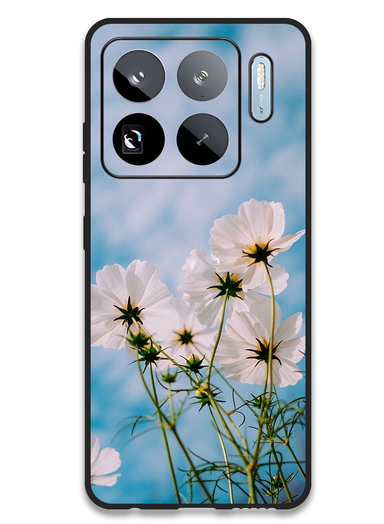 Theodor Case Compatible with Xiaomi 15S Pro 6.73 Inch Protection Shockproof Bumper Cover cosmos_flowers_white - Image 1