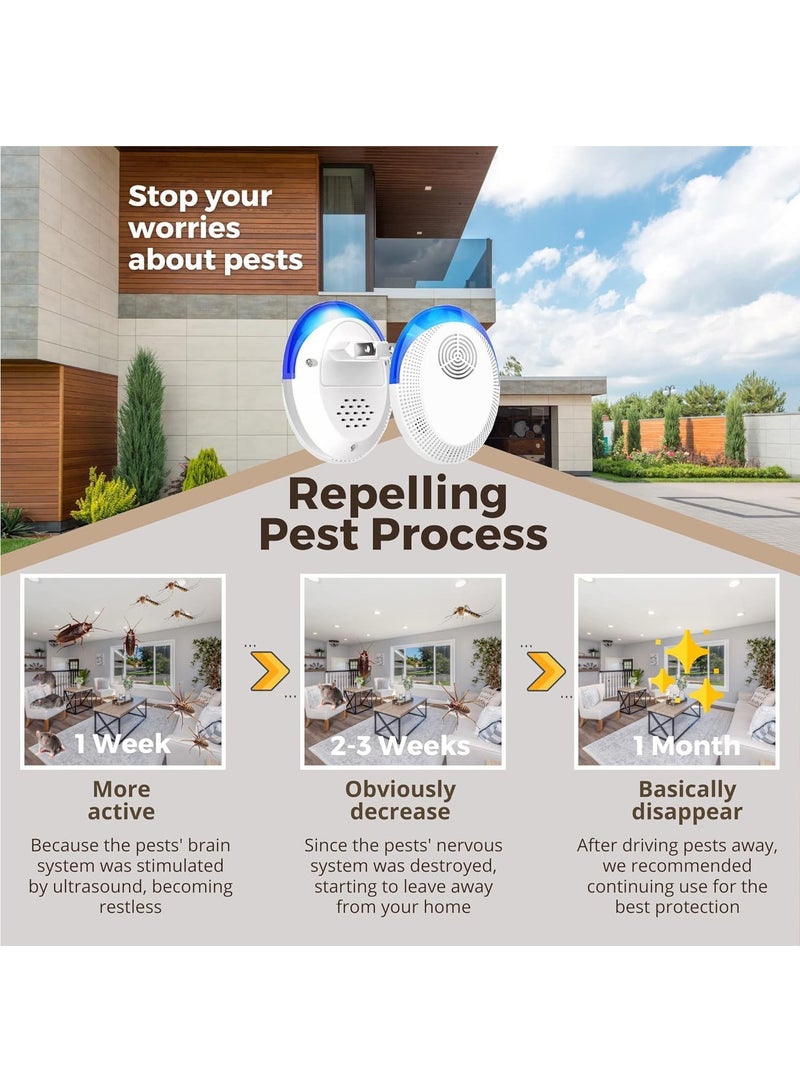 Arabest Ultrasonic Pest Repeller 4 Pack Mice Repellent Indoor Pest Repellent Ultrasonic Plug in, Mouse Deterrent, Pest Control for Rodents, Roaches, Cockroaches, Spiders, Insects(4 Pack) - Image 3