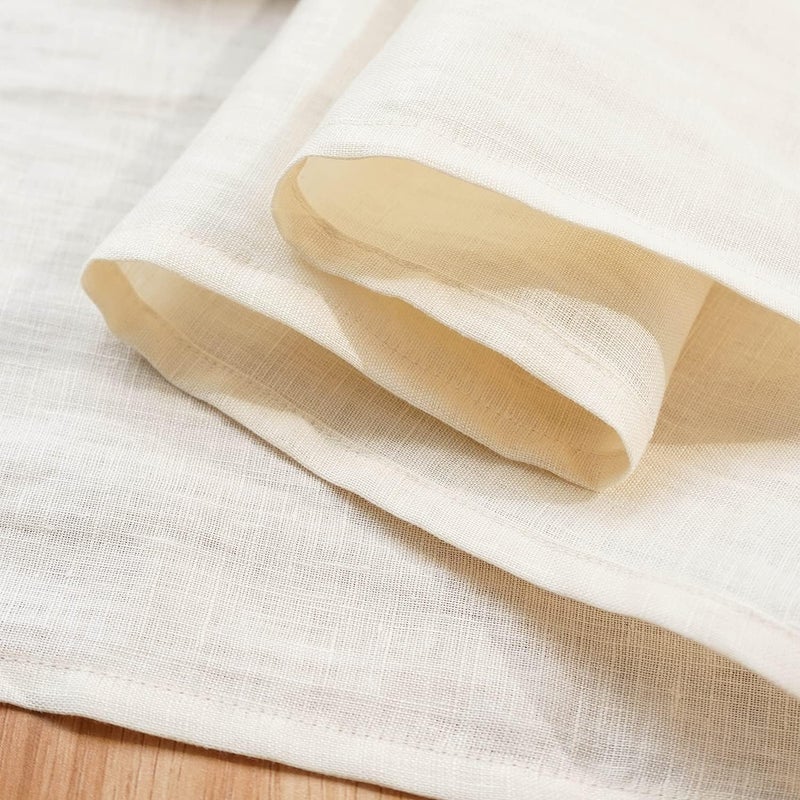 Amazhiyu Linen Table Runner for Dinner Dining Office Kitchen Table 40 inches Long Green - Image 3
