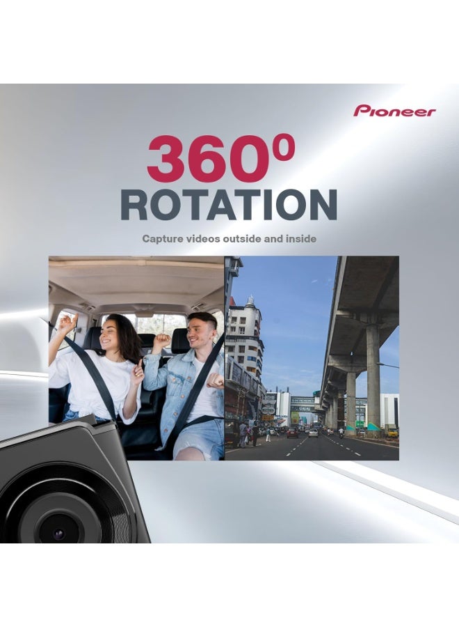 بايونير كاميرا لوحة القيادة VREC-H520DC | كاميرا أمامية بدقة 2K Quad HD، وكاميرا خلفية بدقة HD | شاشة 7.6 سم | تحذيرات ADAS | imelapse | تسجيل GPS | مجال رؤية 140 | STARVIS 2 | الأفضل في الرؤية في الإضاءة الخافتة | دعم بطاقة micro SD حتى 512 جيجابايت - Image 5