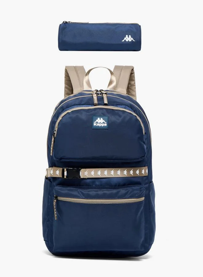 كابا Solid 2-Piece School Backpack Set For Kids 13 Years+ With Pencil Pouch