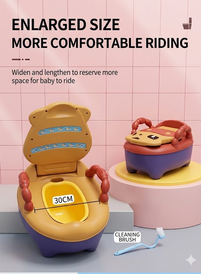 Berma Baby Baby Potty Toilet Potty Training Seat with Handles, Toddler Kids Potty Chair with High Back Support & Lid Potty Pot,Portable Children Travel Potty Toilet for Indoor and Outdoor - Image 3