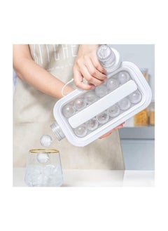 Ice Ball Maker - Easy to use 2 in 1 ice Cube Bottle, Portable ice Ball Kettle + Drinks Bottle. Screw lid no Spill Easy 17 ice Ball Mould.