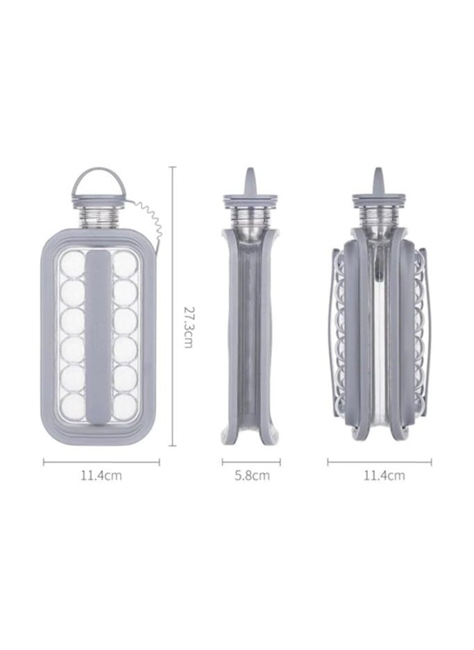 Generic - Ice Ball Maker - Easy to use 2 in 1 ice Cube Bottle, Portable ice Ball Kettle + Drinks Bottle. Screw lid no Spill Easy 17 ice Ball Mould. - Image 1