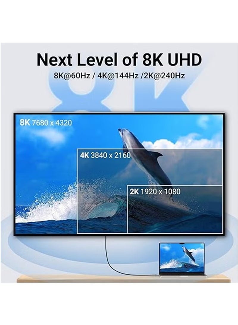 X-level USB C to HDMI 2.1 Cable 6.6FT/2M, 8K USB Type C to HDMI Cord High Speed 48Gbps, Thunderbolt 4/3 to HDMI HDCP 2.3 Compatible with Steam Deck,MacBook Pro/Air, iPhone16/16 Pro ﻿Max - Image 4