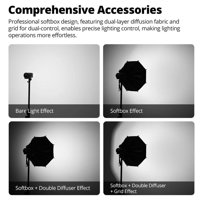 أمبيتيفول صندوق إضاءة ناعم Ambitful, 40cm With Grid - Image 5