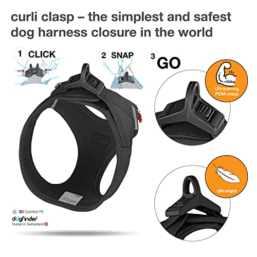 Curli Vest Harness curli Clasp Air-Mesh Black L - Image 3