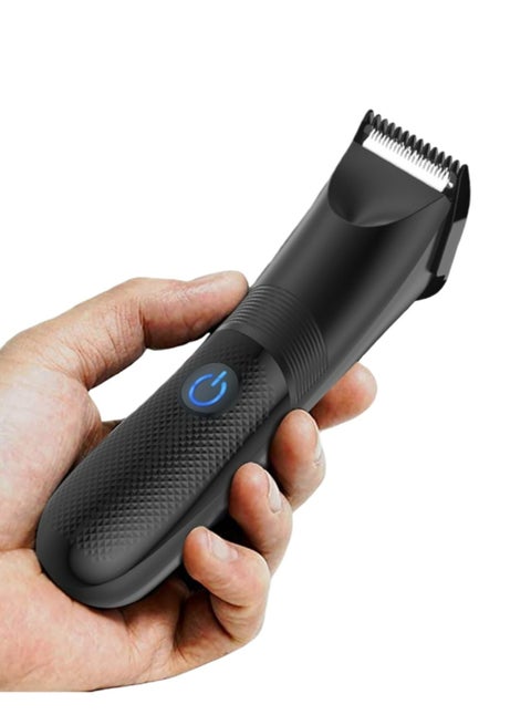 Electric Body Hair Trimmer - Precision Groin & Ball Trimmer for Men, Ergonomic Design with Replaceable Ceramic Blades, Waterproof for Wet/Dry Use, USB-C Charging, Gifts for Him Dad.