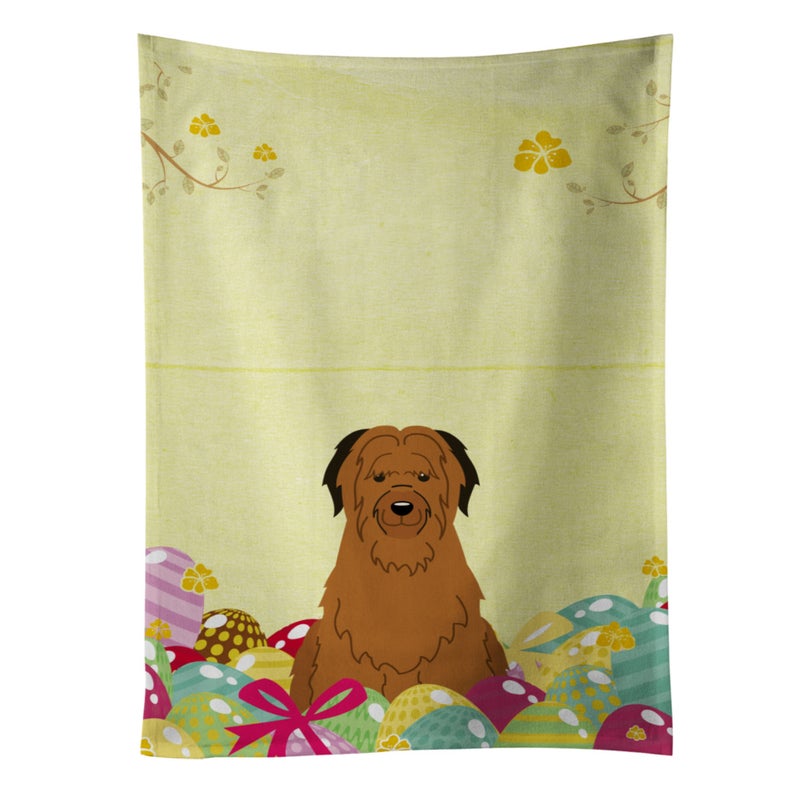 Caroline's Treasures ""Caroline's Treasures Easter Eggs Briard Brown Kitchen Towel  Multicolor  25"""" x 15""""""
