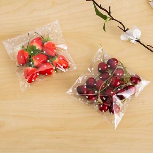 Morepack Self Sealing Cellophane Bags,200 Pcs Clear Cookie Bags Resealable Cellophane Bag for Packaging Bakery,Favors, (5.5"x5.5", No Stickers, Bows) - Image 4