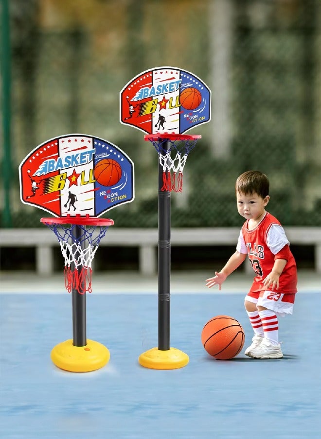 أوكيوز حامل كرة السلة للأطفال للاستخدام الداخلي والخارجي، لعبة رياضية قابلة لتعديل الارتفاع مع كرة واحدة ومضخة هواء - Image 2