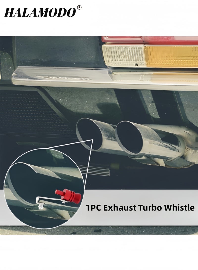 1PC Exhaust Turbo Whistle Loud Turbo Sound Booster Exhaust Muffler Pipe Car Roar Maker Aluminum Alloy Whistle Tail Pipe Whistle Simulator for Most Car - Image 3