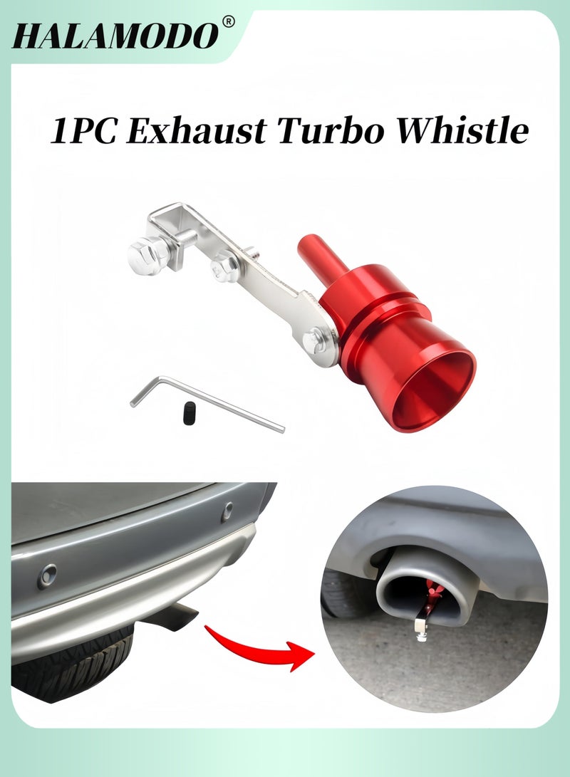 1PC Exhaust Turbo Whistle Loud Turbo Sound Booster Exhaust Muffler Pipe Car Roar Maker Aluminum Alloy Whistle Tail Pipe Whistle Simulator for Most Car - Image 1