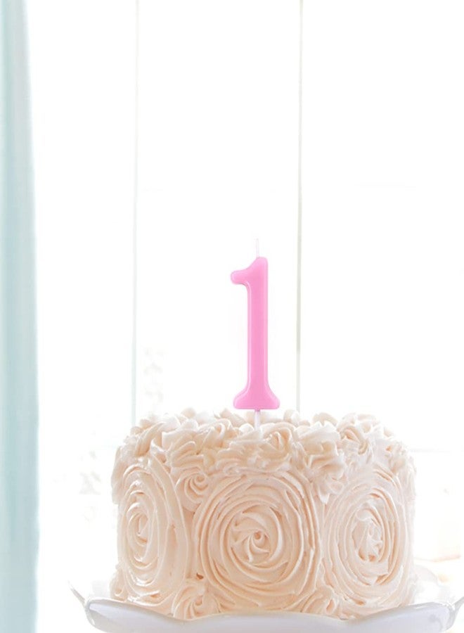 Dobmit Pink Birthday Candles Number 3 Cake Topper Decoration Glitter Candle for Party Anniversary - Image 2