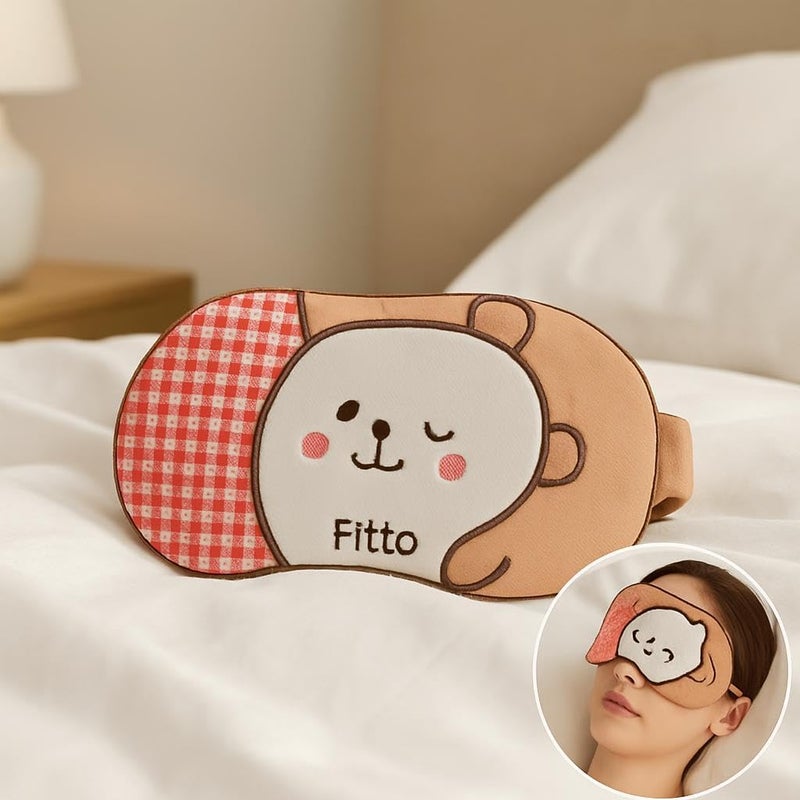 Fitto Night Blindfold Mask - Breathable and Soft Sleep Mask, Brown - Image 3
