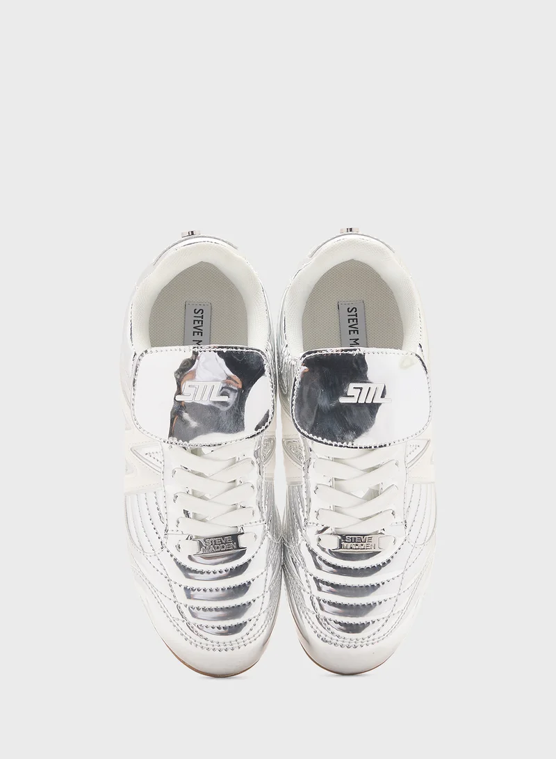 STEVE MADDEN Freekick Logo Lace Up Low Top Sneakers