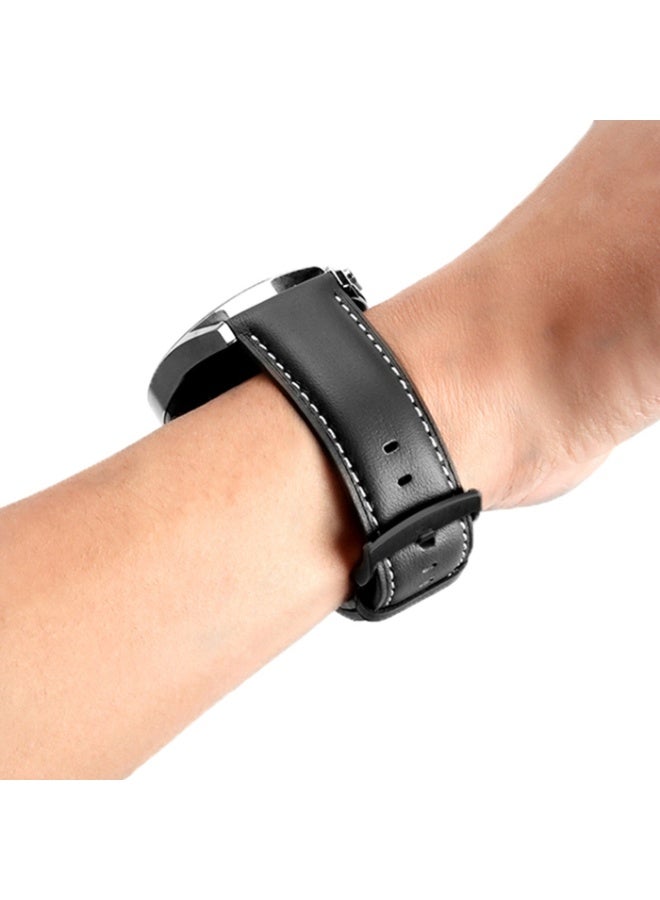 Genuine Leather Watch Band for Huawei Watch GT 5 Pro 46mm with Black Buckle - Image 4