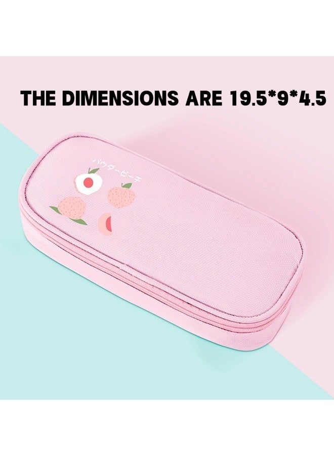 GGEROU Pencil Case,Large Capacity Pen Bag,Colored Pencil Bag with Zipper,Student School Supplies,Suitable for the Beginning of School Season,Beginning of School Gifts (Pink) - Image 2