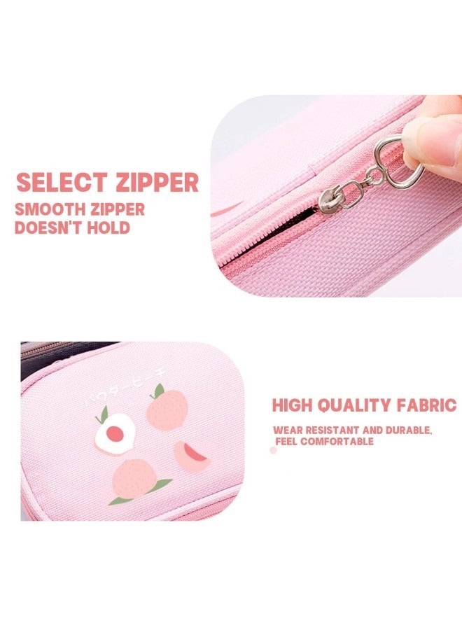 GGEROU Pencil Case,Large Capacity Pen Bag,Colored Pencil Bag with Zipper,Student School Supplies,Suitable for the Beginning of School Season,Beginning of School Gifts (Pink) - Image 4