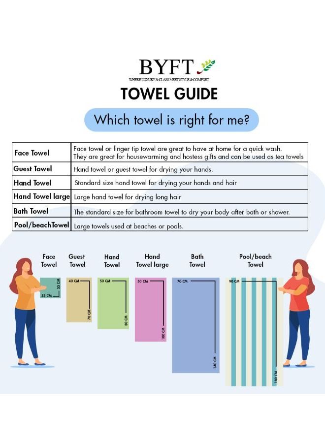 BYFT Daffodil (Dark Beige) Premium Bath Towel (70x140 Cm-Set of 6) 100% Cotton, Highly Absorbent and Quick dry, Hotel and Spa Quality Bath linen with Stripe Diamond Dobby-500 Gsm  - Image 5