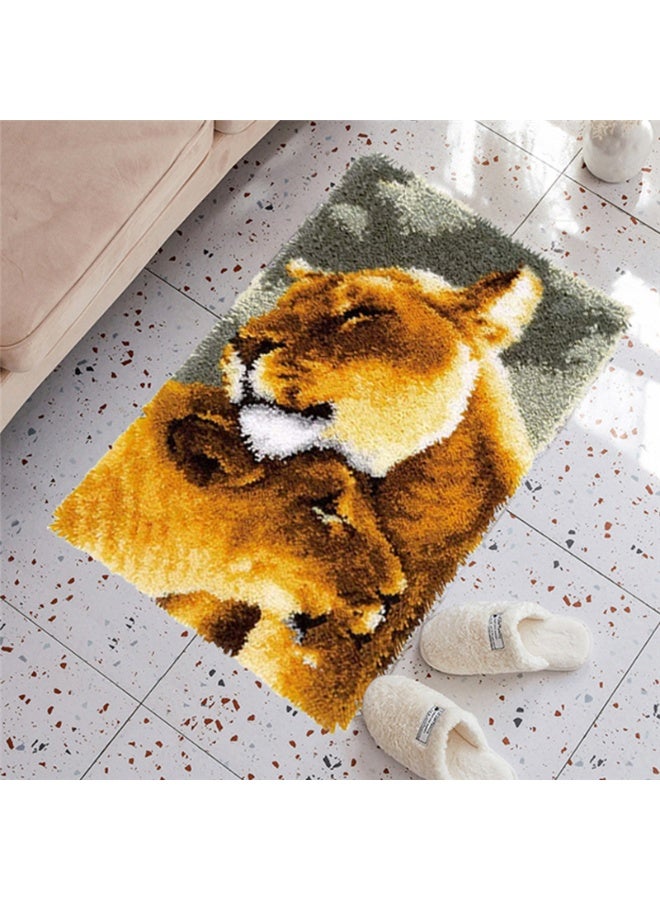 Latch Hook Rug Kits for Adults,Creative Craft Home Decor Ideal for Learning Rug Making 50×38cm/20*15in  - Image 1