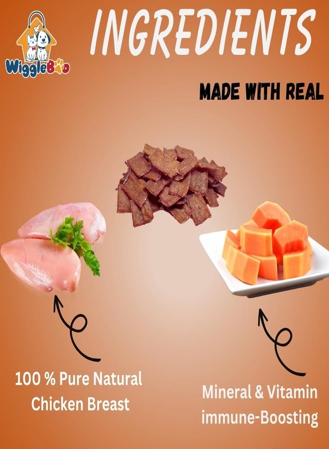 WiggleBoo Chicken & Papaya Dog Treat | Protein Rich | Fiber Rich | Crunchy Healthy Snacks (45 Grm) - Image 3