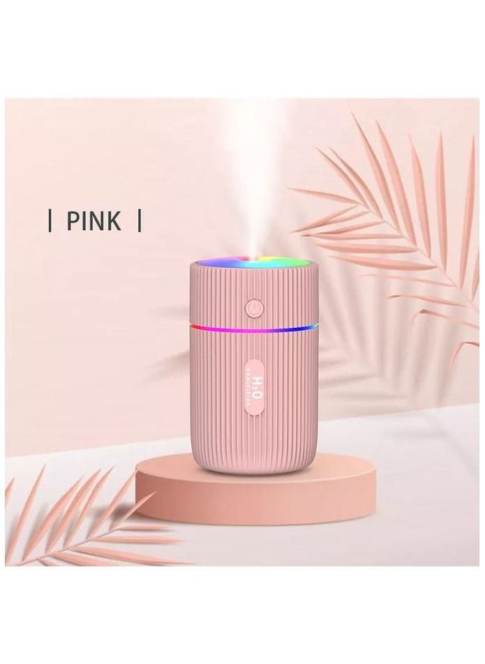 Generic Personal Desktop USB Humidifier with 7 Colors LED Night Light, Cool Mist, Pink  - Image 2