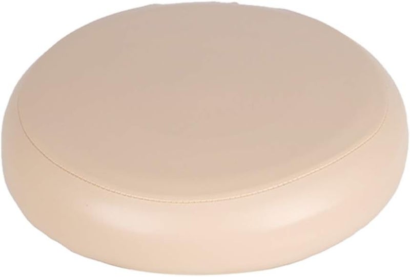 كلاراكو غطاء بديل سهل الارتداء لمقعد البار، أغطية مقاومة للماء، يناسب مقعد دائري بقطر 1114 بوصة، جلد صناعي، مجموعة من قطعتين، لون الشمبانيا - Image 4