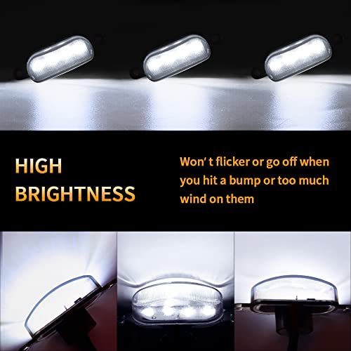 AUXLIGHT Car Accessories, 3PCS LED Grille Lights with Fuse & Wire, Compatible 2004-2019 for-d F150 Raptor Style Aftermarket Grill, 2013-2018 R-am 1500 Grill (White) - Image 3
