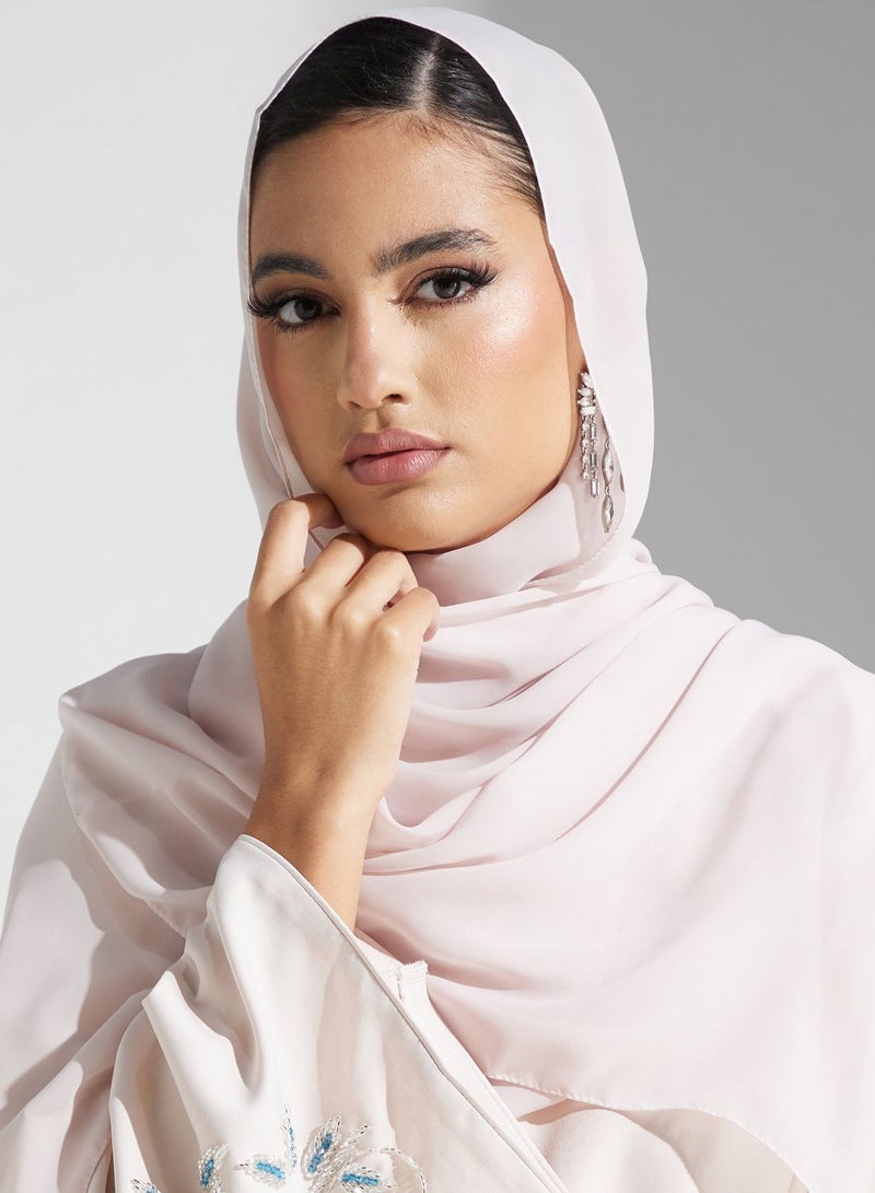 Embellished V- Neck Abaya