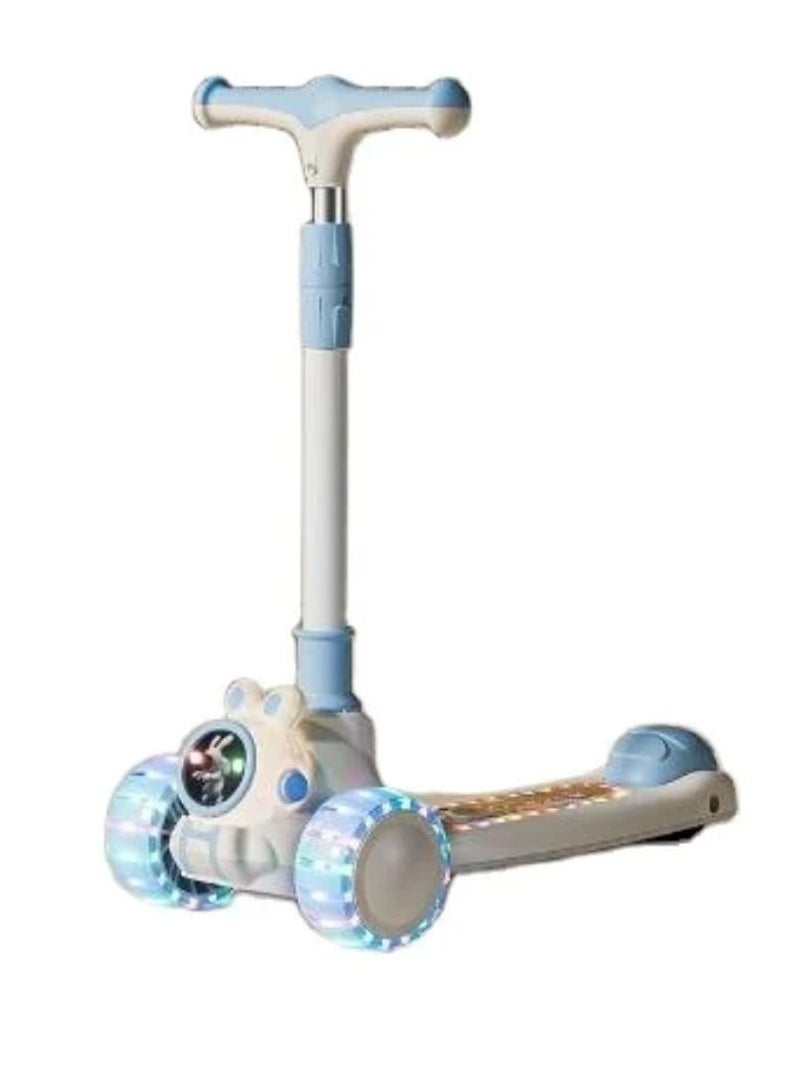 Generic Three-wheeled kids scooter with LED lighting - cute animal design 