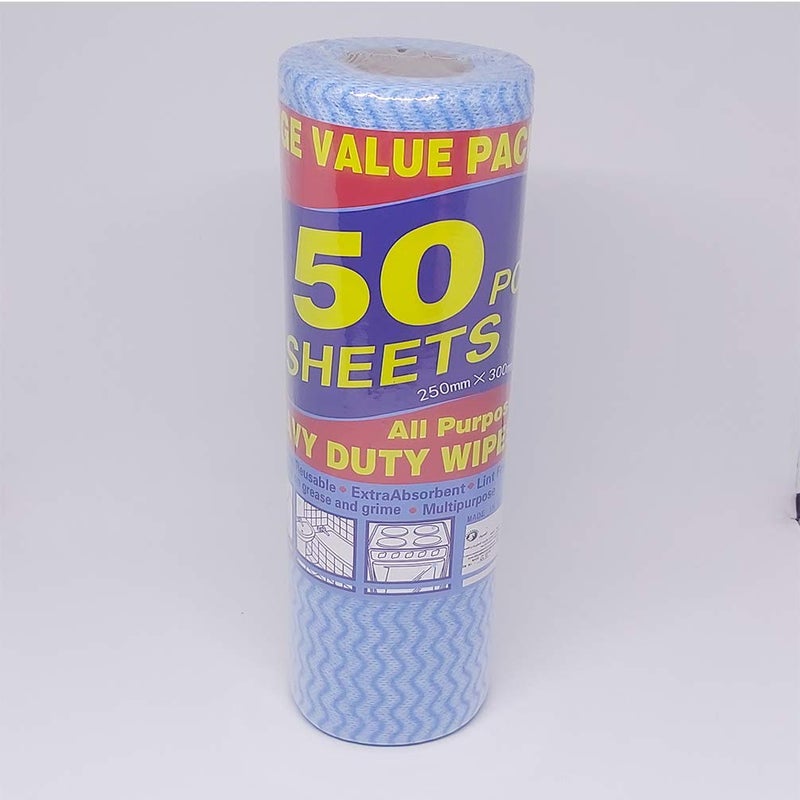 Kitchen Multi-Use Towels Roll (50 Sheets) - Blue