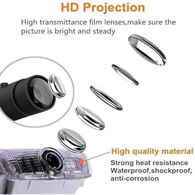 ليكساس قطعتان من مصابيح شعار باب السيارة LED، جهاز عرض ليزر، أضواء ترحيب ثلاثية الأبعاد، مصابيح إضاءة ظلية شبحية، ملحقات بديلة لسلسلة Rx Es Gx Ls Lx Is Gs Rc Ux - Image 4