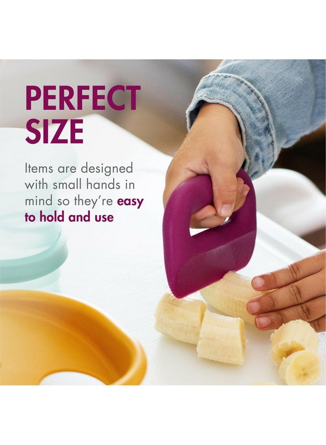 BOON Intro Toddler Food Prep Kids Kitchen Set - Kids Kitchen Accessories - 5 Unique Toddler Kitchen Tools Includes Spatula, Egg Cracker, Kids Chopper, Measuring Cup, And Bowl - Ages 3 Years And Up  - Image 5