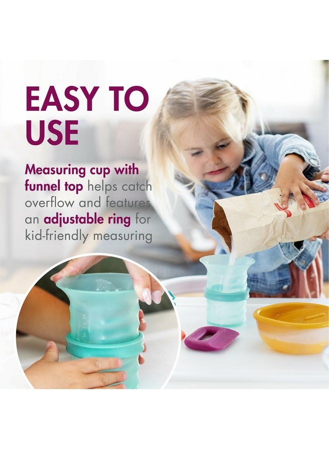 BOON Intro Toddler Food Prep Kids Kitchen Set - Kids Kitchen Accessories - 5 Unique Toddler Kitchen Tools Includes Spatula, Egg Cracker, Kids Chopper, Measuring Cup, And Bowl - Ages 3 Years And Up  - Image 4