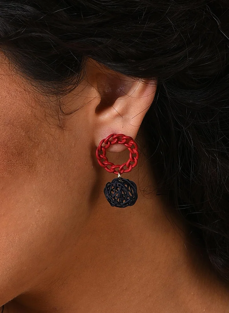 SOHI Multicoloured Contemporary Artificial Stud Earring Jewellery