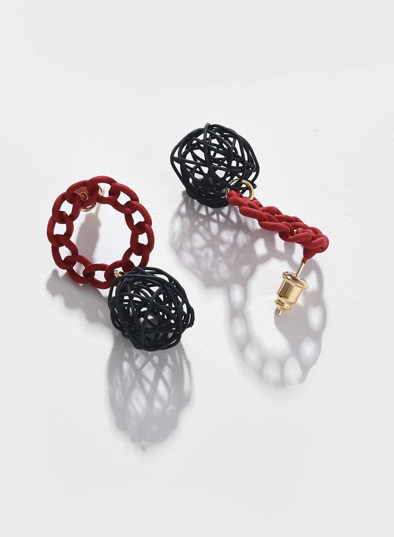 SOHI Multicoloured Contemporary Artificial Stud Earring Jewellery
