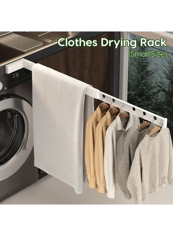 Gray Window Frame Foldable Clothesline Indoor Drying Rack Horizontal Vertical Mount - Image 5