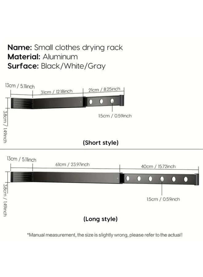 Gray Window Frame Foldable Clothesline Indoor Drying Rack Horizontal Vertical Mount - Image 4