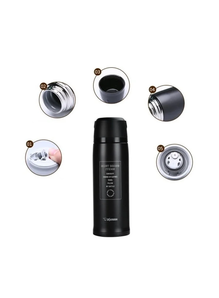 Zojirushi Vacuum Flask Bottle with Cup, 0.82Ltr, Black