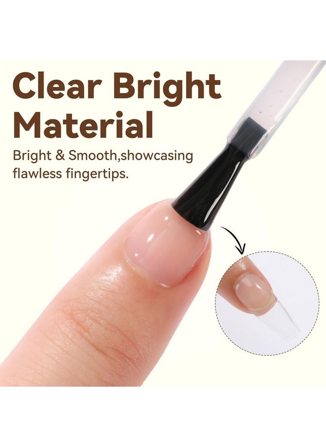 UNA GELLA - UNA GELLA 6 In 1 Gel Nail Glue for Clear Acrylic Nail Tips, 15ml Long Lasting Super Strong Brush Gel x Nail Glue for Base Coat, Clear Fake Nail Tips, and Soft Gel Tips Lamp Curing Needed UV - Image 1