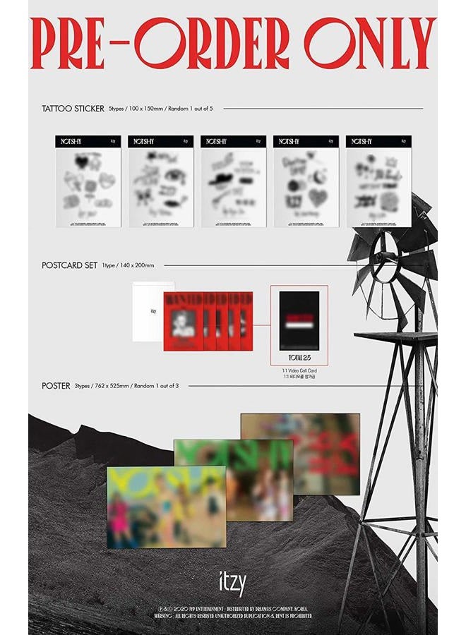 Itzy Not Shy Album [C ver.] [Pre Order] CD+Photobook+Folded Poster+Pre Order Benefit+Others with Extra Decorative Sticker Set, Photocard Set - Image 4