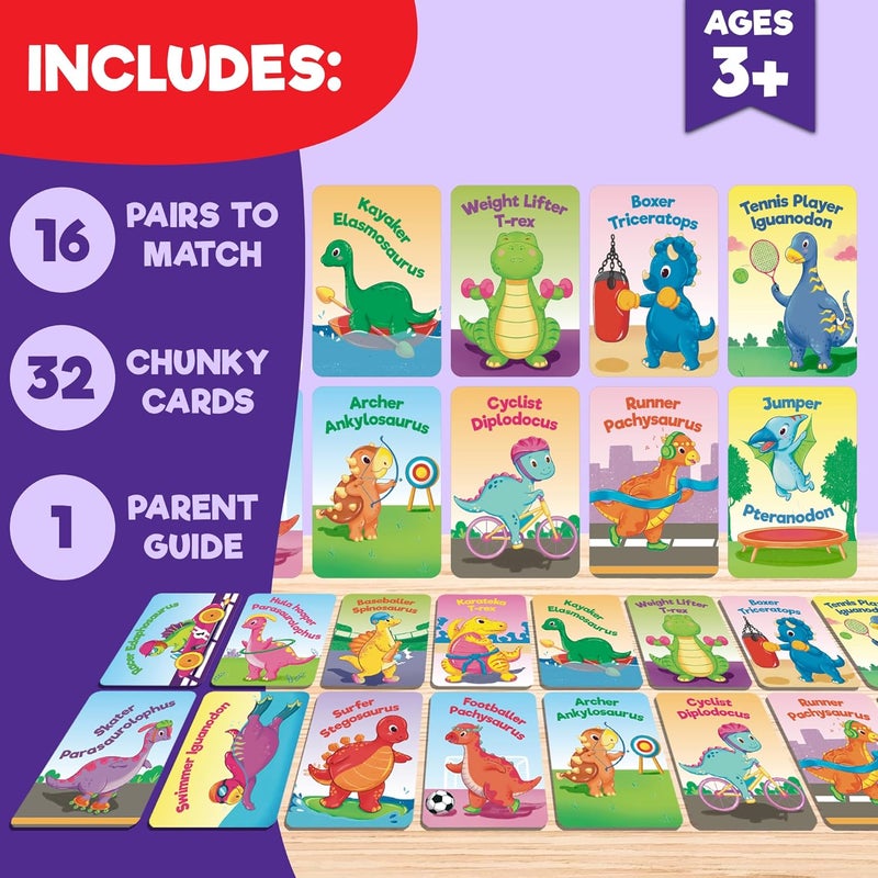 Einstein Box Sporty Dinos Game for Kids 3+ Years Old | Toys & Gifts for Boys & Girls Ages 3,4,5,6 Years | Birthday Gift for Kids Aged 2 to 5 Years | Educational Toys | Card Game - Image 2