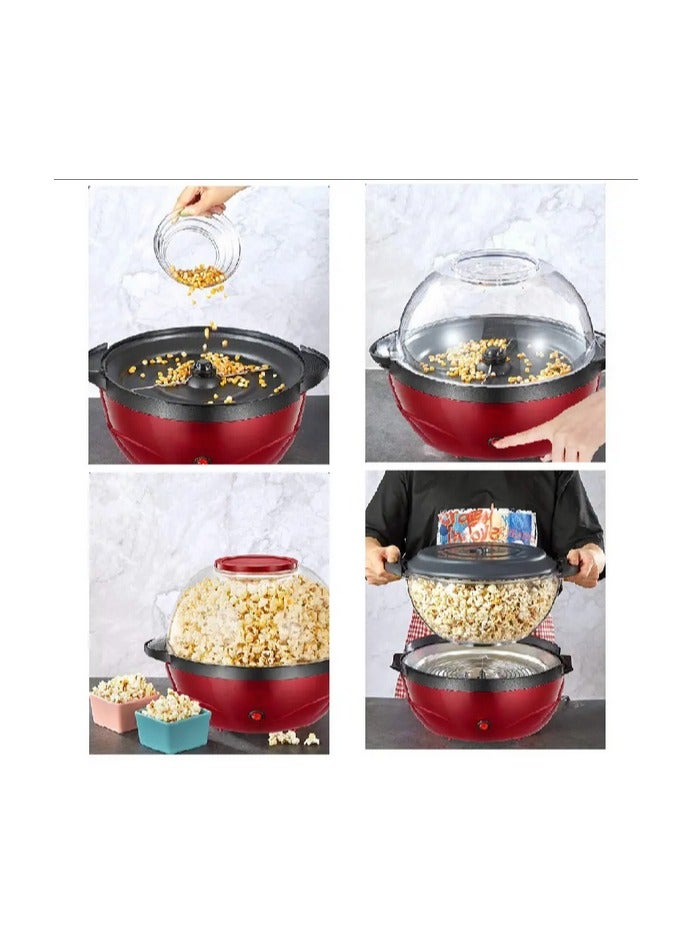 850W Popcorn Maker with 3.6L Capacity, Non-stick Coated Popcorn Maker with Large Capacity for Family and Friends Gatherings - Image 3