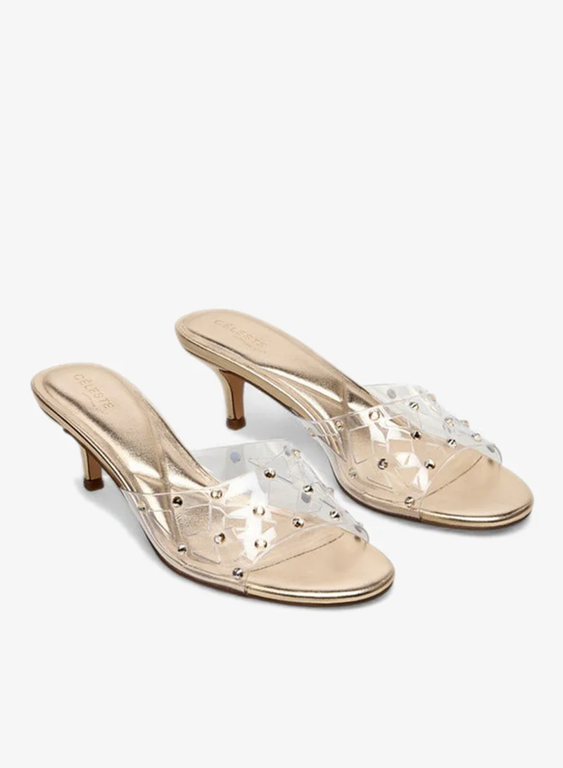 Celeste Women Studded Kitten Heel Sandals Ramadan Collection