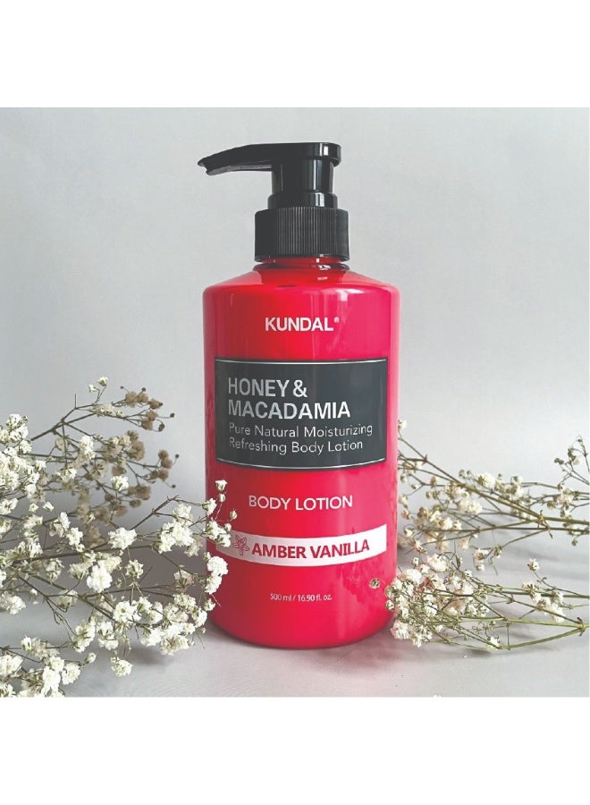 KUNDAL Honey & Macadamia Body Lotion - Amber Vanilla 500ml - Image 2