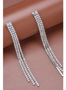 Bahels Women's Crystal Stone Waterway Pendant Earrings  - Image 3