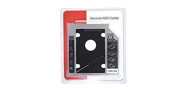 CARE CASE ® Optical Bay 2nd Hard Drive Caddy, 9.5 mm CD/DVD Drive Slot for SSD and HDD (Pack of 2) - Image 5