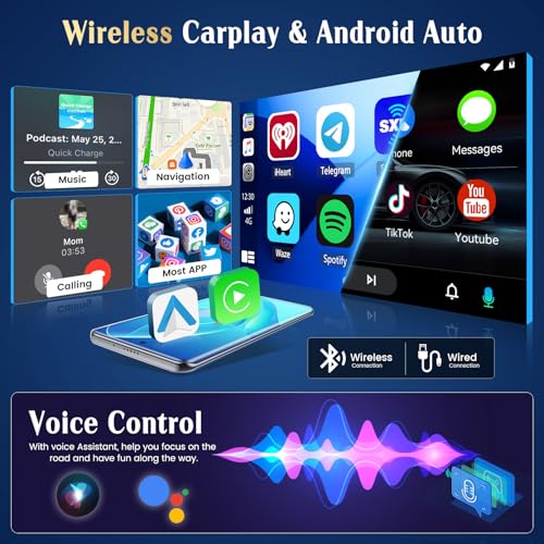 Hikity 2+64G Android 15 Car Stereo for Toyota Vios Yaris 2013 2014 2015 2016 Wireless CarPlay Android Auto,10.1 inch Touch Screen Radio Bluetooth GPS Navigation 26UI WiFi FM RDS+Free AHD Backup Cam - Image 3